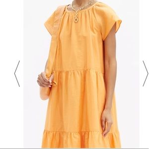 NWT MAXMARA Tangerine Linen Blend Maxi Dress